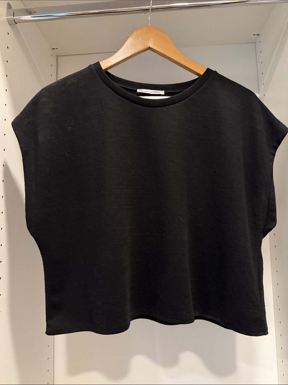 Zara Black Women's Boxy Tee Top